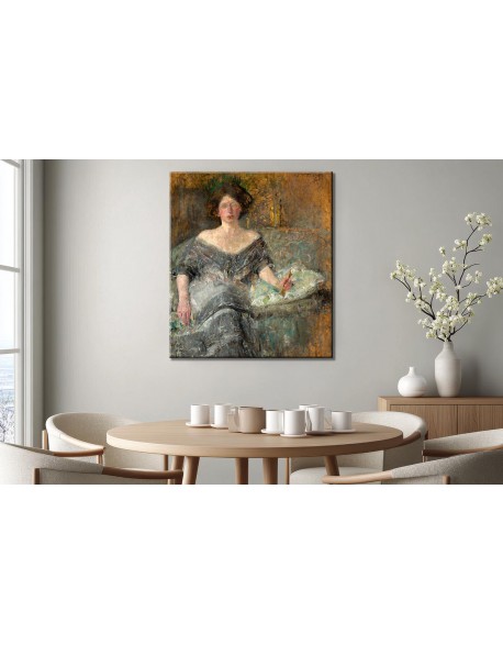 Reprodukcja obrazu Portret Elzy Krausowej - obraz na płótnie - Olga Boznańska