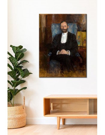 Reprodukcja obrazu Portret Feliksa Jasieńskiego - obraz na płótnie - Olga Boznańska