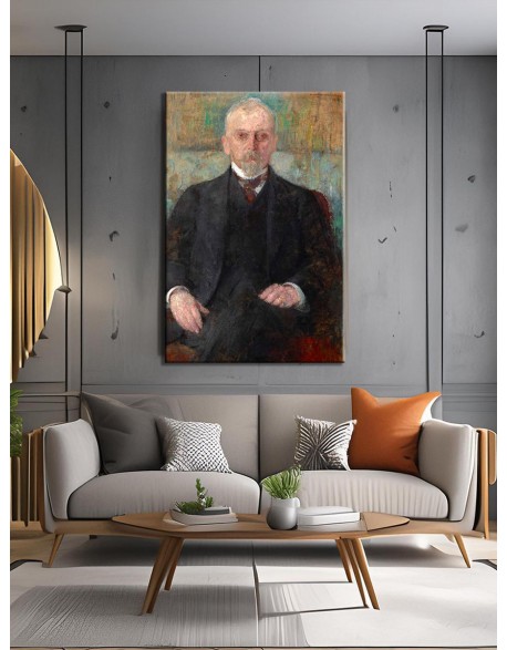 Reprodukcja obrazu Portret Henryka Sienkiewicza - obraz na płótnie - Olga Boznańska