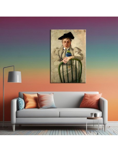 Reprodukcja obrazu Portret Ireny z Serdów Zbigniewiczowej - obraz na płótnie - Olga Boznańska