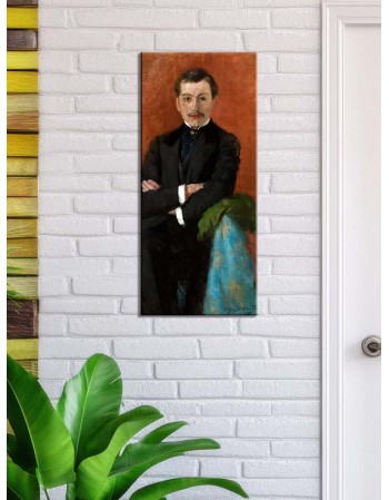 Reprodukcja obrazu Portret Józefa Czajkowskiego - obraz na płótnie - Olga Boznańska