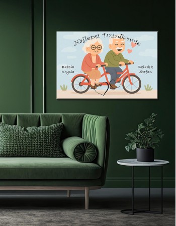 Dziadkowie na rowerze - Fotoprezent