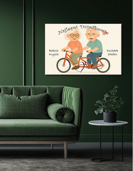Prezent na Dzień Babci i Dziadka – personalizowany obraz na płótnie - fotoprezent