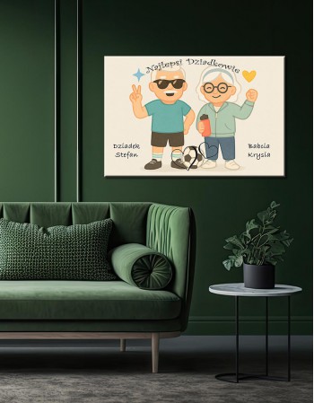 Dziadkowie z piłką nożną - Fotoprezent