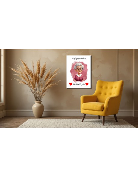 Obraz na płótnie Dzień babci – personalizowany obraz na płótnie - fotoprezent