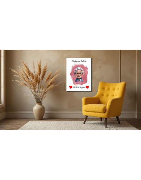 Obraz na płótnie Dzień babci – personalizowany obraz na płótnie - fotoprezent