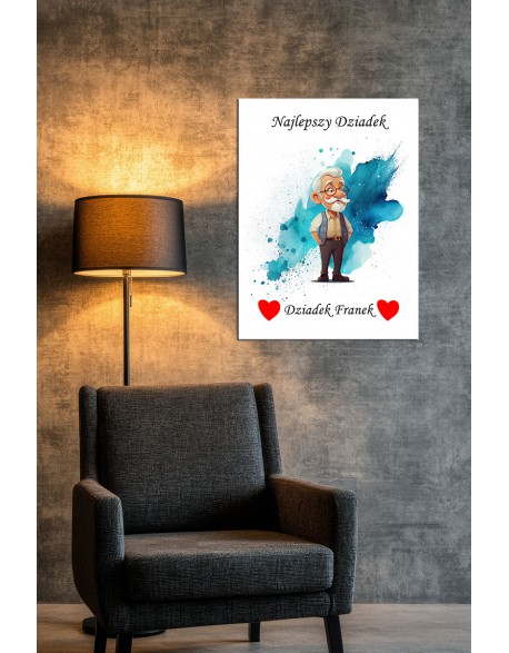 Obraz na płótnie Dzień dziadka – personalizowany obraz na płótnie - fotoprezent