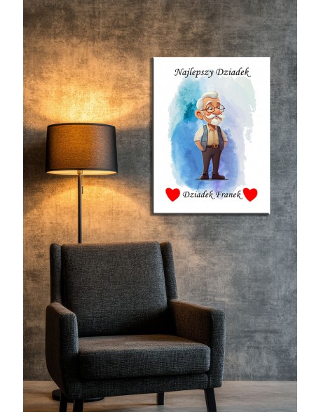 Obraz na płótnie Dzień dziadka – personalizowany obraz na płótnie - fotoprezent
