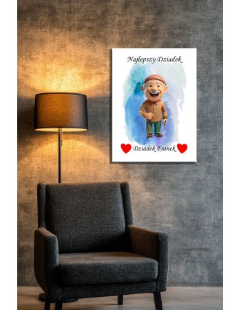 Obraz na płótnie Dzień dziadka – personalizowany obraz na płótnie - fotoprezent