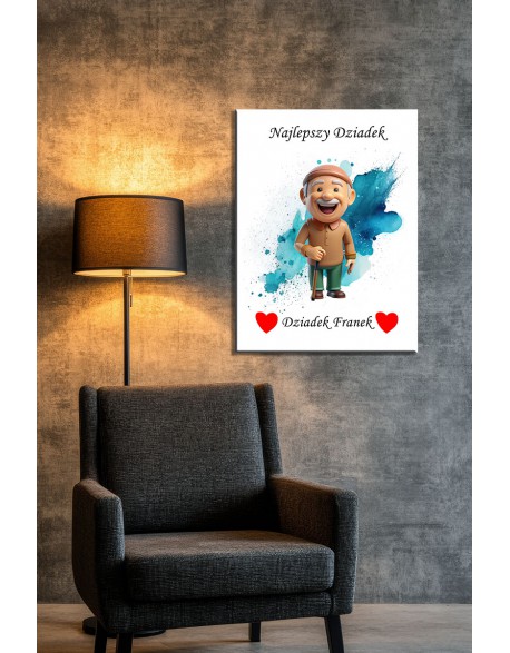 Obraz na płótnie Dzień dziadka – personalizowany obraz na płótnie - fotoprezent