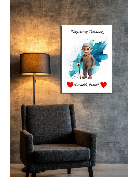 Obraz na płótnie Dzień dziadka – personalizowany obraz na płótnie - fotoprezent