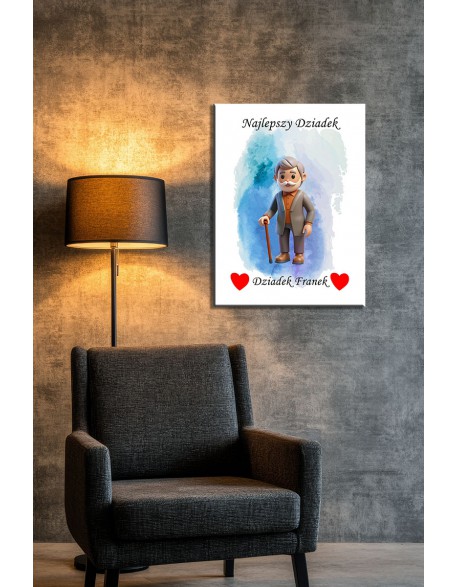 Obraz na płótnie Dzień dziadka – personalizowany obraz na płótnie - fotoprezent