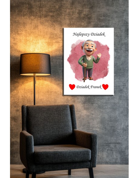 Obraz na płótnie Dzień dziadka – personalizowany obraz na płótnie - fotoprezent