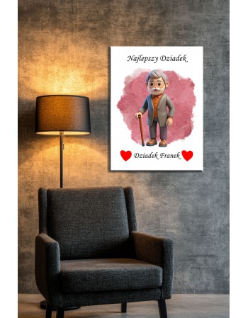 Obraz na płótnie Dzień dziadka – personalizowany obraz na płótnie - fotoprezent