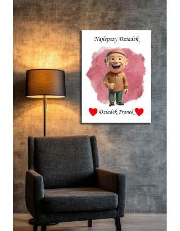 Obraz na płótnie Dzień dziadka – personalizowany obraz na płótnie - fotoprezent