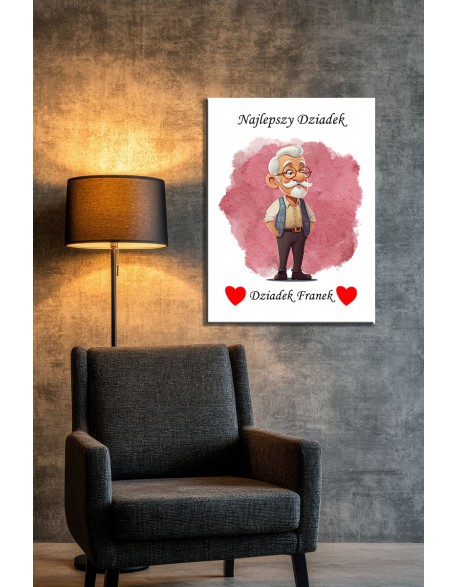 Obraz na płótnie Dzień dziadka – personalizowany obraz na płótnie - fotoprezent