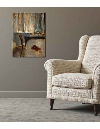 Reprodukcja obrazu Studium wnętrza pracowni artystki w Krakowie Olga Boznańska