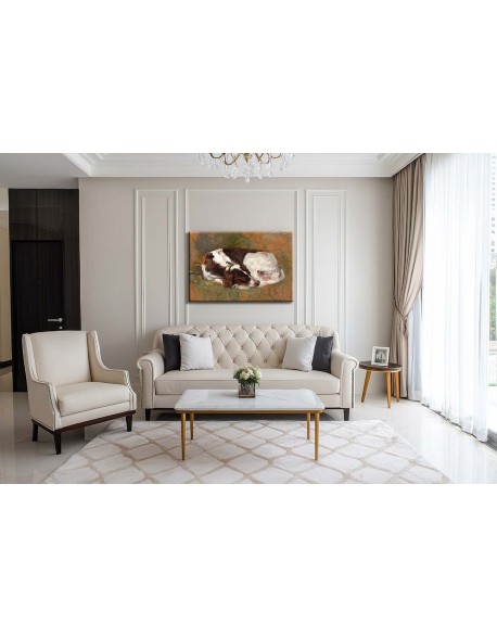 Reprodukcja obrazu Śpiący pies Olga Boznańska