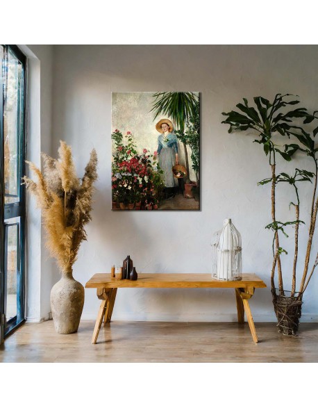 Reprodukcja obrazu W oranżerii Olga Boznańska