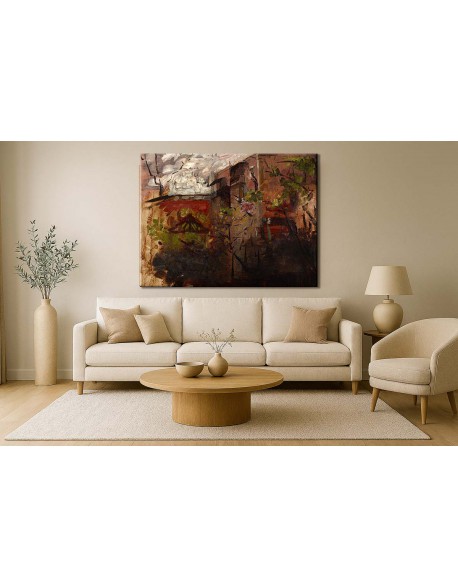 Reprodukcja obrazu Zabudowania II Olga Boznańska