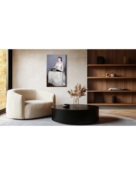 Reprodukcja obrazu Ze spaceru - Dama w białej sukni Olga Boznańska