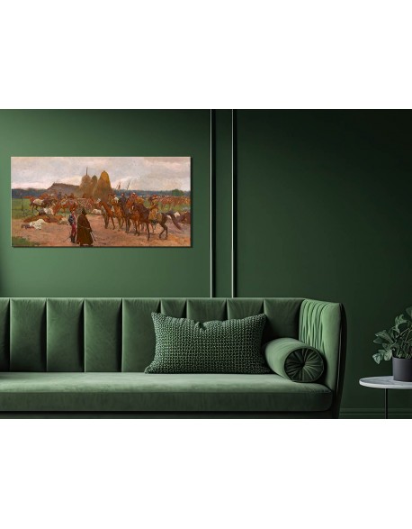 Reprodukcja obrazu Epizod z powstania 1863 roku Józef Chełmoński