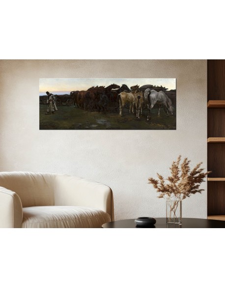 Reprodukcja obrazu Końskie wywczasy Józef Chełmoński