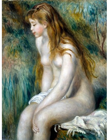 Reprodukcje obrazów Young Girl Bathing - Auguste Renoir