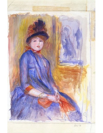 Reprodukcje obrazów Young Girl in a Blue Dress - Auguste Renoir