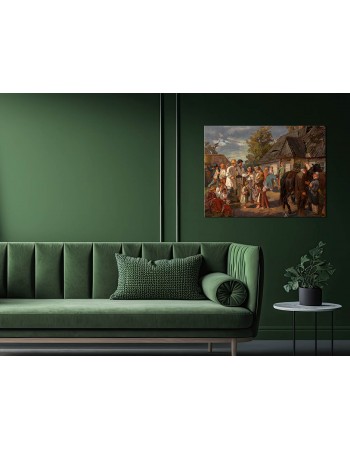 Reprodukcja obrazu Sobota na folwarku Józef Chełmoński