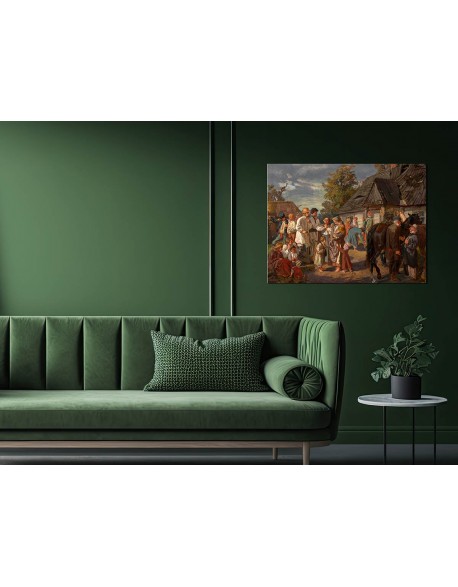 Reprodukcja obrazu Sobota na folwarku Józef Chełmoński