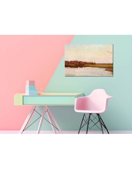 Reprodukcja obrazu Wieś nad wodą Józef Chełmoński