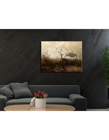 Reprodukcja obrazu Żurawie Józef Chełmoński