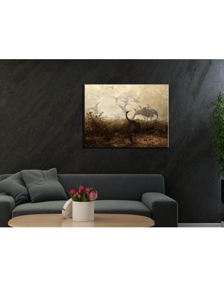 Reprodukcja obrazu Żurawie Józef Chełmoński