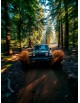 Obraz na płótnie Jeep w lesie fotoobraz