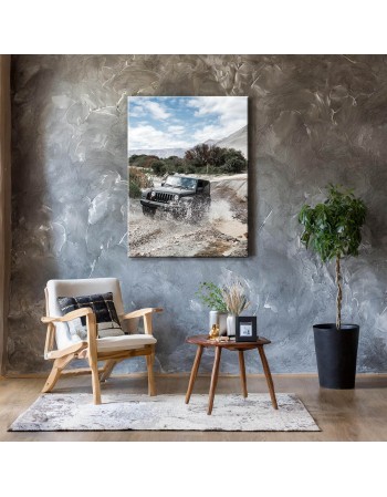 Obraz na płótnie Jeep w wodzie fotoobraz