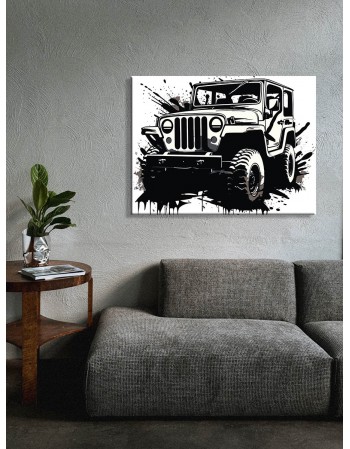 Obraz na płótnie Jeep grafika fotoobraz