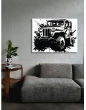Jeep grafika - obraz na płótnie