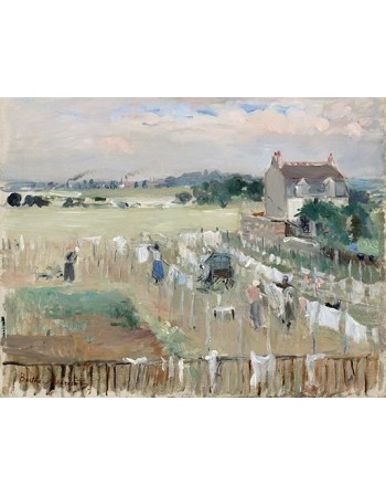 Reprodukcje obrazów Hanging the Laundry out to Dry - Berthe Morisot