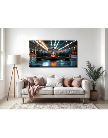 Obraz na płótnie F1 w garażu fotoobraz