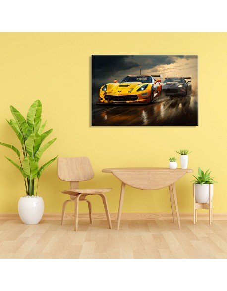 Obraz na płótnie Wyścig Chevrolet Corvette fotoobraz