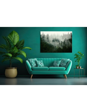 Obraz na płótnie Mglisty las fotoobraz