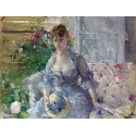 Reprodukcje obrazów Young Woman Seated on a Sofa - Berthe Morisot