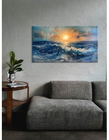 Obraz na płótnie Morski zachód słońca fotoobraz