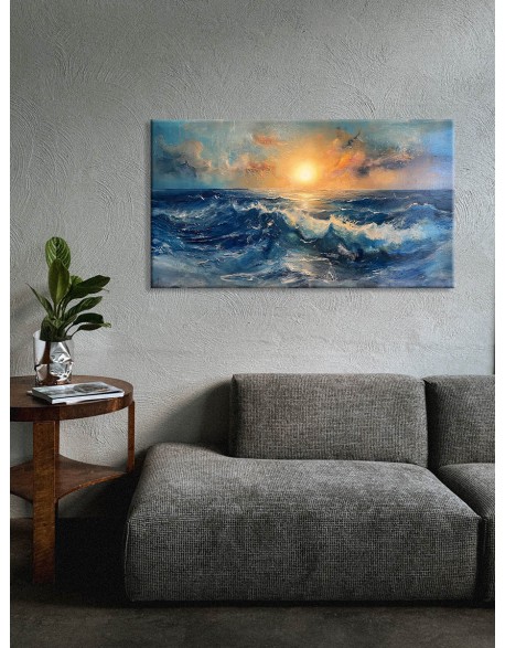 Obraz na płótnie Morski zachód słońca fotoobraz