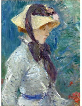 Reprodukcje obrazów Young Woman with a Straw Hat - Berthe Morisot