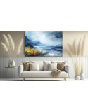 Zamglone morze - obraz na płótnie