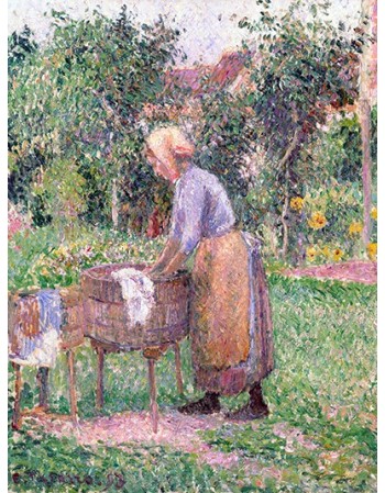 Reprodukcje obrazów A Washerwoman at Éragny - Camille Pissarro