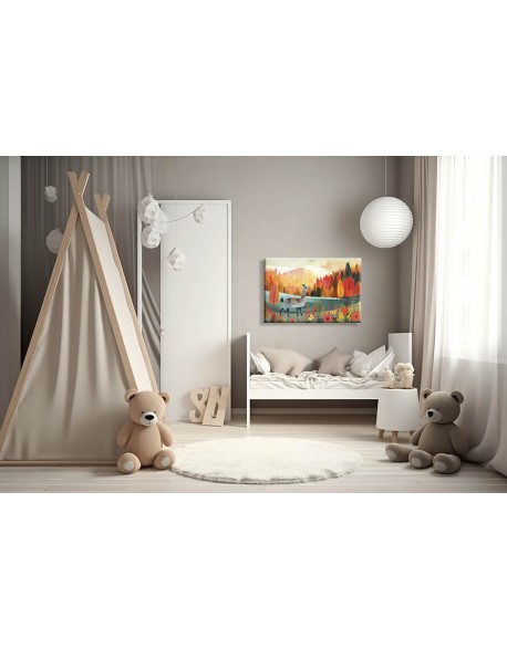 Obraz na płótnie Kolorowa Lama fotoobraz