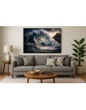 Morska fala - obraz na płótnie